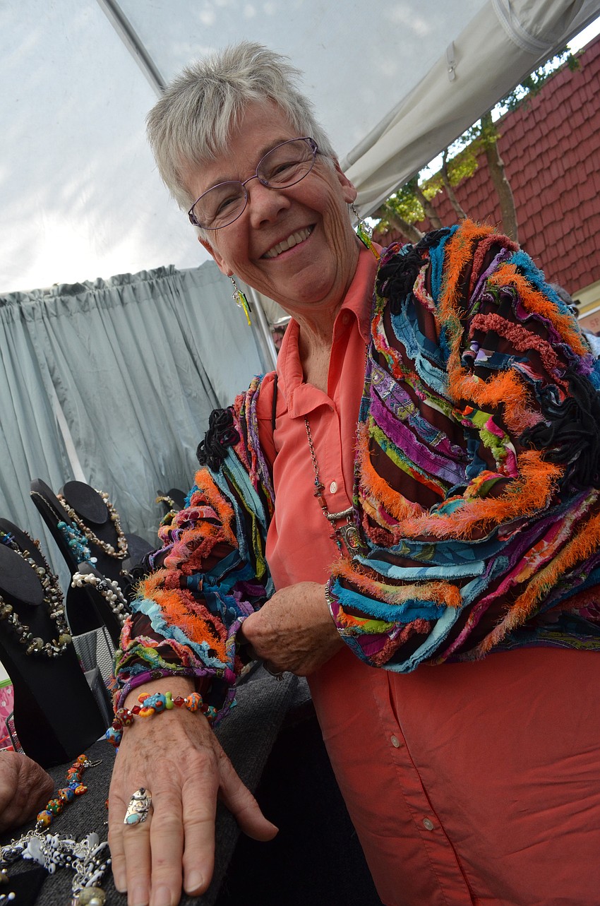 Christina Siefker is a long time customer of Loretta Fehlinkâ€™s handmade glass bead bracelets.