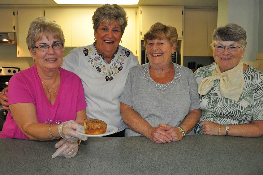 Ann Fifolt, Helen Leavitt, Beverly Collins and Janet Gelinas sold nearly every piece of the 14 coffee cakes they made within the first hour of the show.
