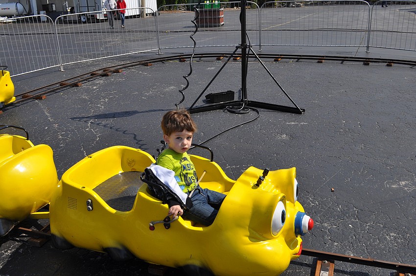 Judah Colkmire, 2, went for a ride.