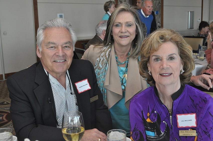 Robert and Jill Williams, front, with Lee Rugh, back