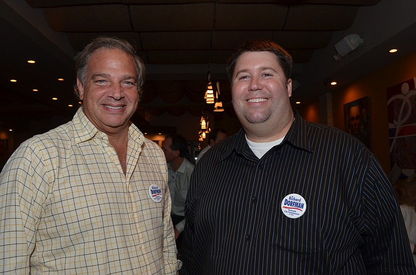 Dorfman supporter Dean Eisner and Brian Caswell