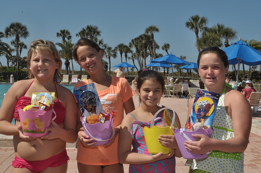 Morgan Glowacki, 10, Emily Brereton, 14, Sunni Brown, 10, and Sara Brereton, 11