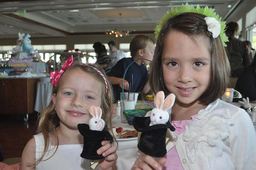 Clare Messer, 5, and Lilliana Sultana, 5