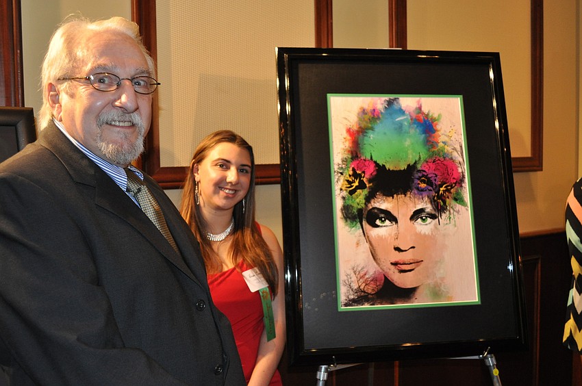 Erin Crowley of Lakewood Ranch High School called her piece, â€œan abstract explosion inside a head.â€ She showed it to Allan Seeley.