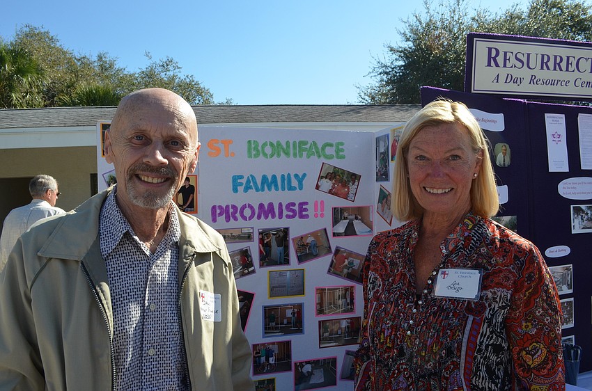 David Mouatt and Lea Droege represented Family Promise, an organization that helps homeless families back on their feet.