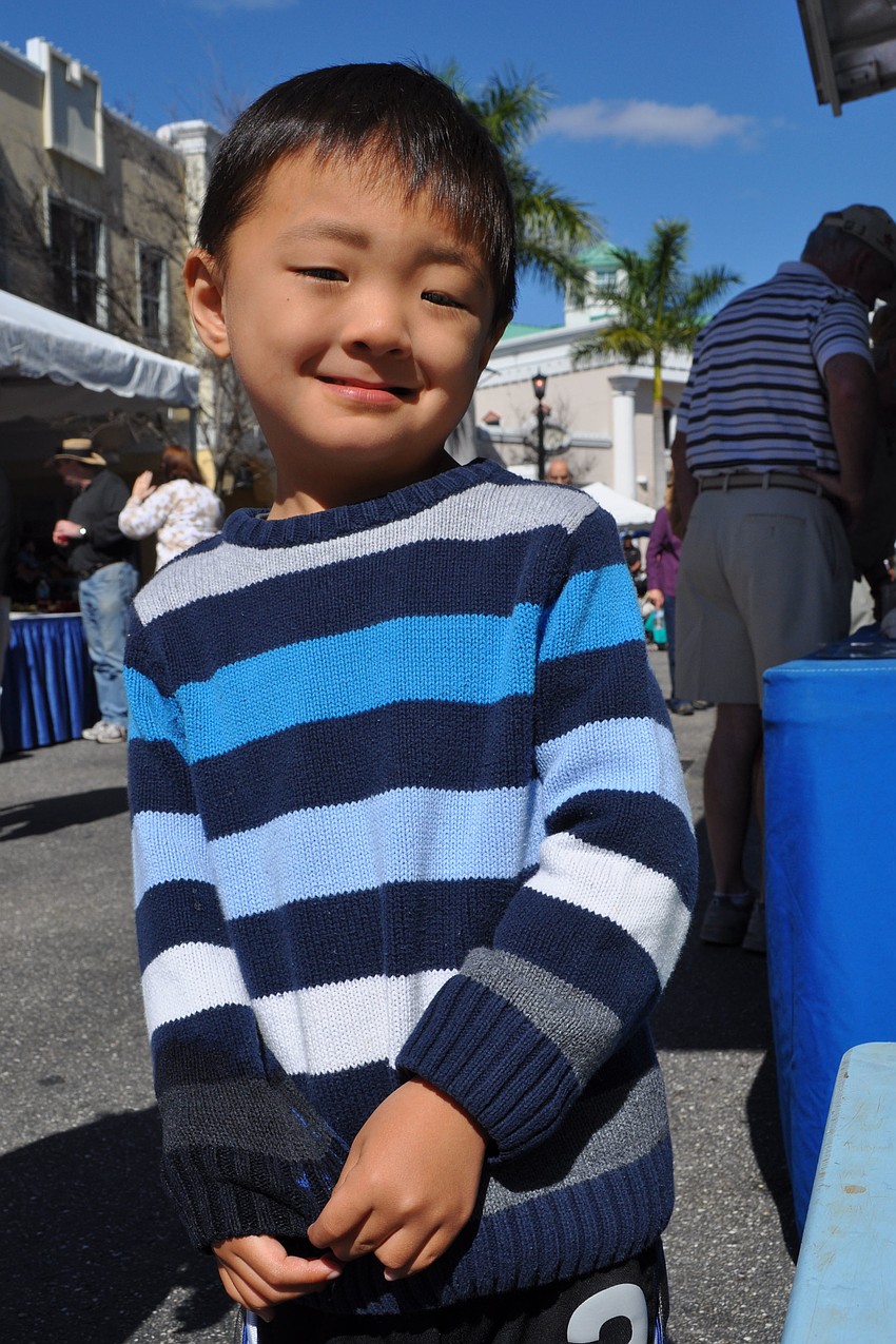 Dario Dokko, 4, was fascinated with Mote Marine's exhibit.