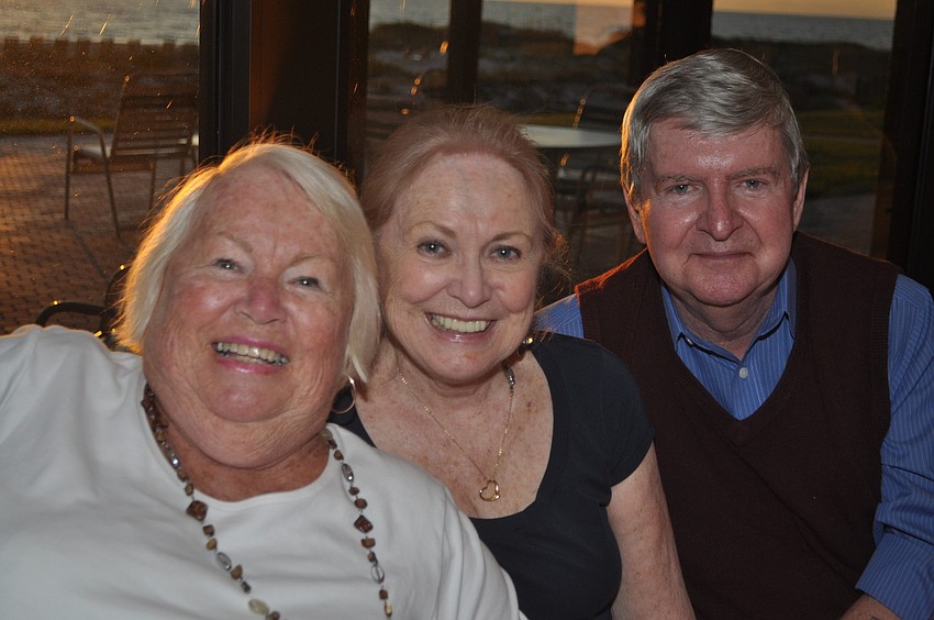 Gerri Nagle with Rita and Tom Lynch at the Seaplace Super Bowl party
