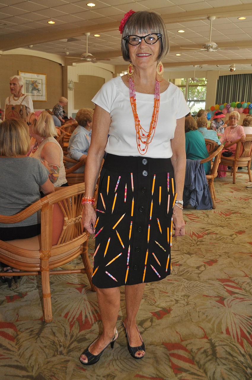 Clarise Pellegrino in a â€œno. 2 pencilâ€ skirt.