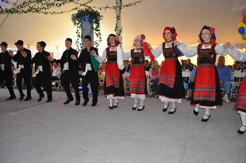 The Young Hellenes showed how to do Greek folk dancing.
