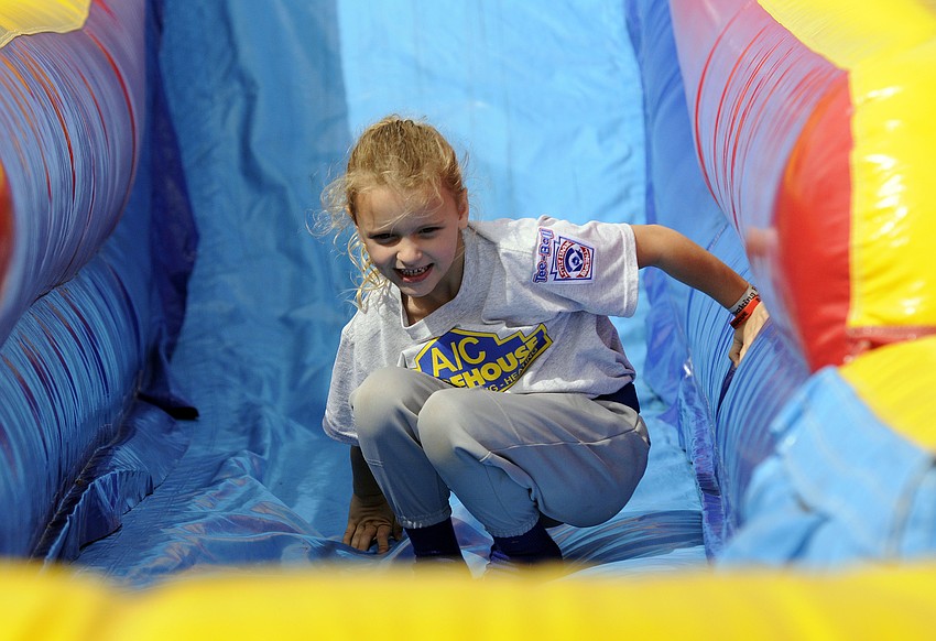 Six-year-old Paige Culbreath enjoyed playing on all of the slides and bounce houses.