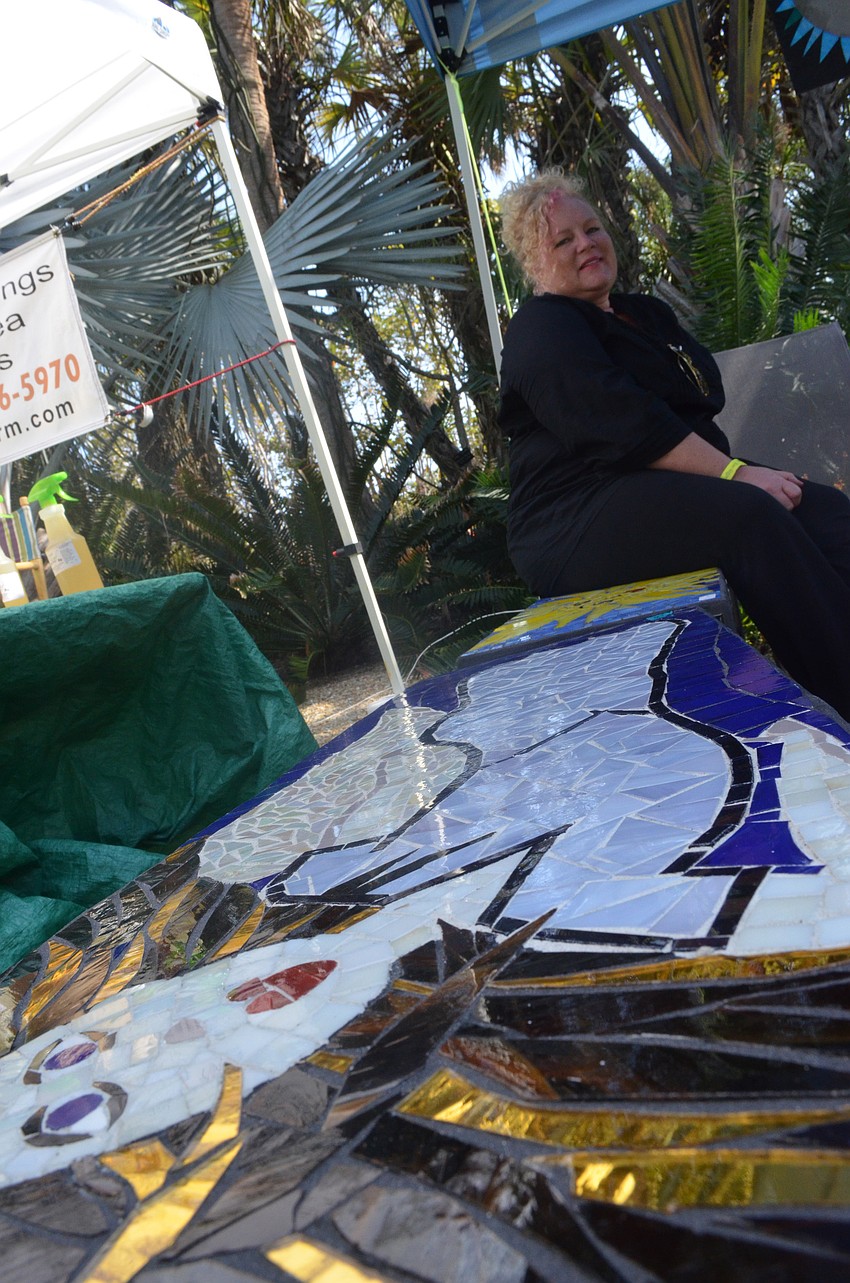 Christen Loria has been doing mosaics for 15 years. Loria calls her business Mosaics. by Loria