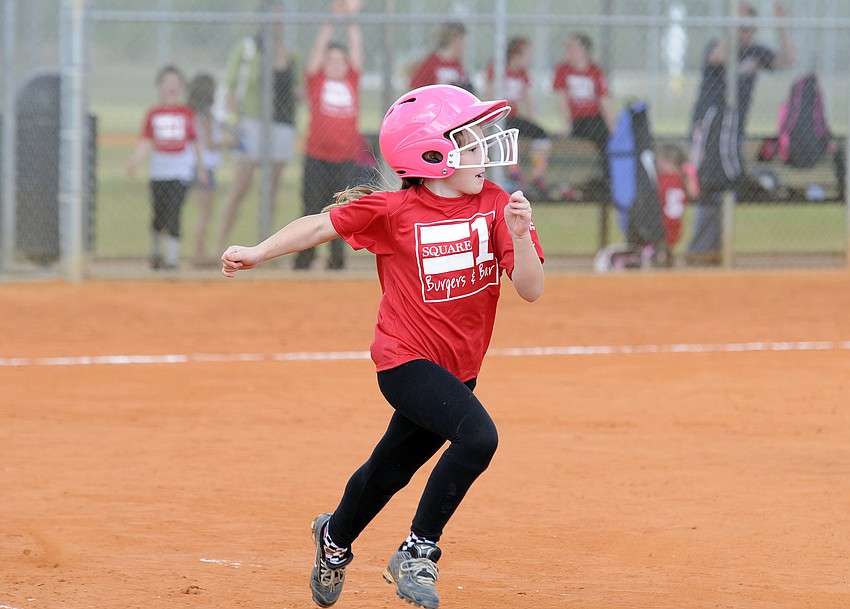 Eight-year-old Karolina Medrzycki got a hit for Square 1 Burger.