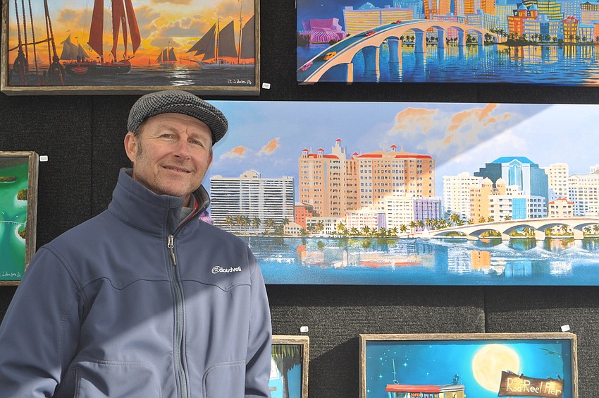 Robert Johnson specializes in painting Sarasota scenes.