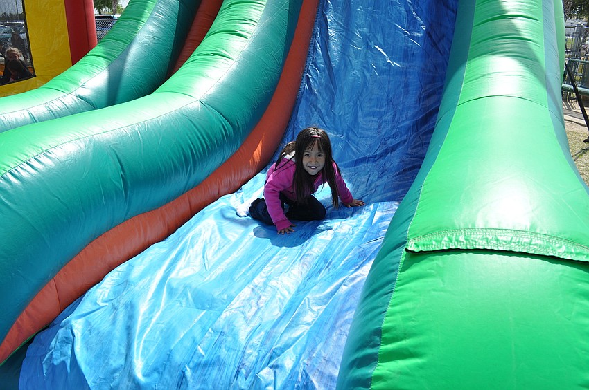 Allison Yancey finished her slide.