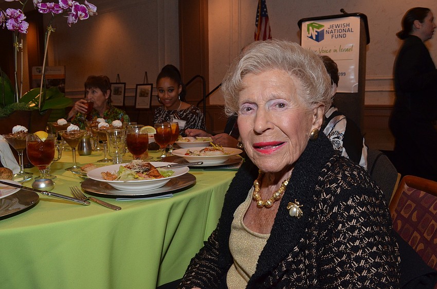 Bea Friedman came to Sarasota in 1948 the same year Israel gained its independence. She is a great philanthropist and was awarded with the Guardian of Israel award at the luncheon for her generous efforts both in Israel and Sarasota.