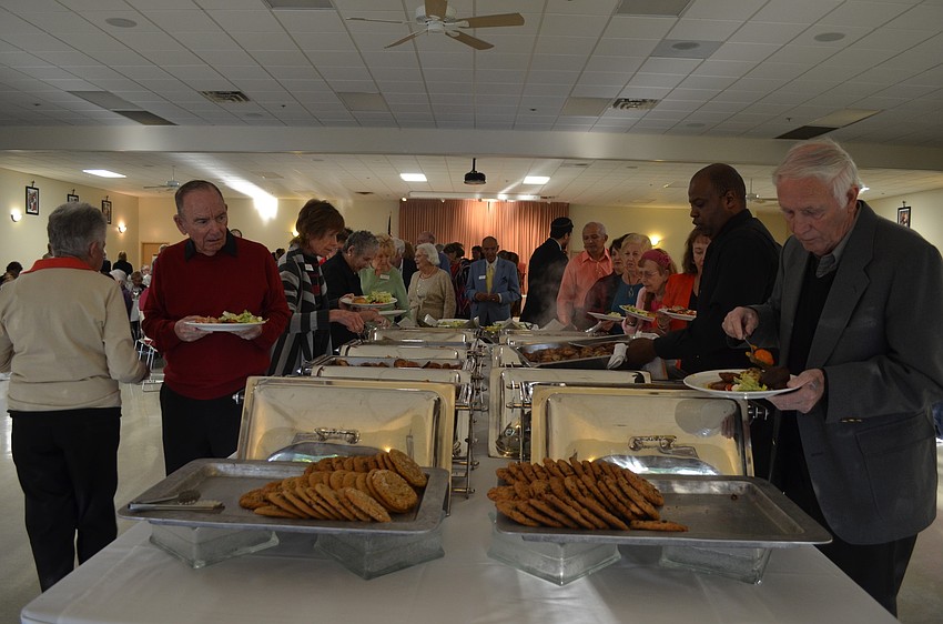 All faith members share a kosher dinner.