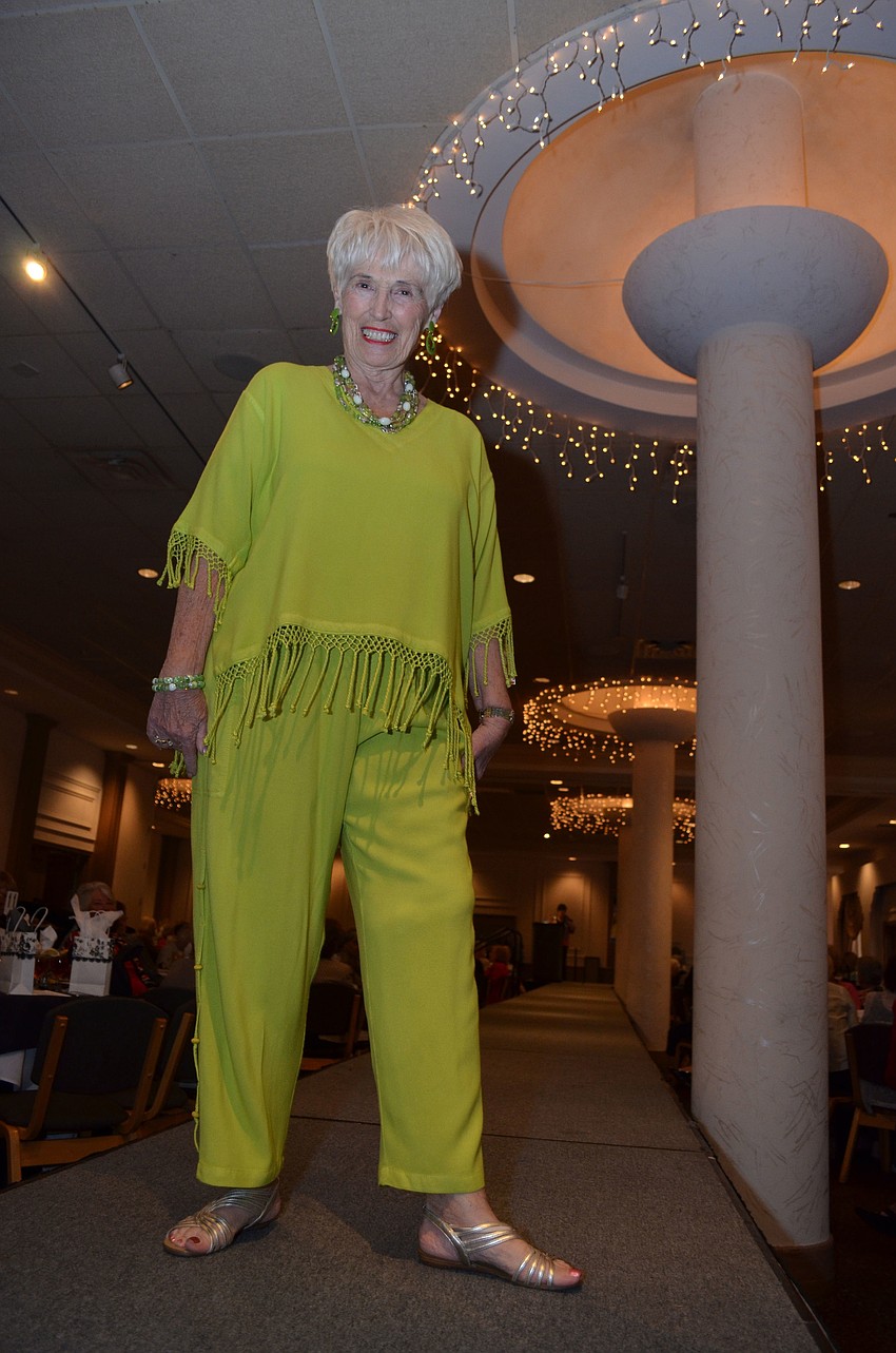 Carol Goodwin models a Moroccan cotton outfit from A-Tu.