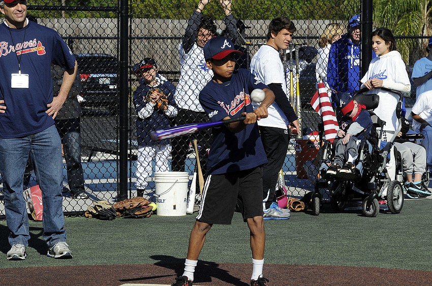 Adrian Laird drove in a run for the Braves in the first inning.