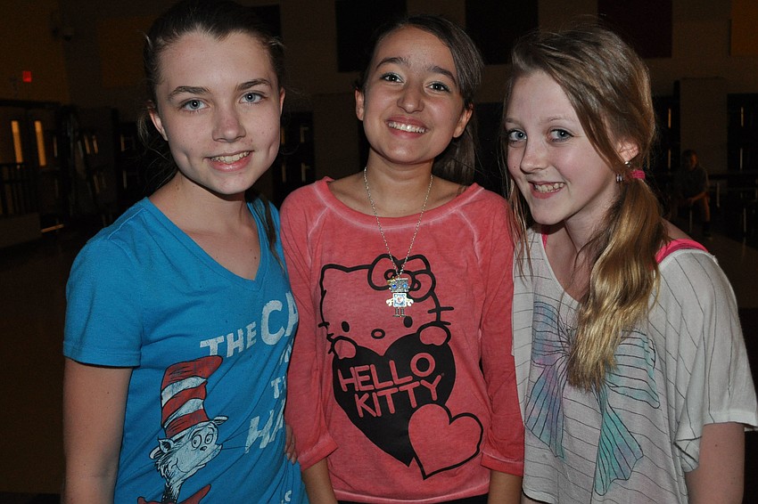 Carrie Dutting, Madi Chaney and Brianna Donahue are in seventh grade.