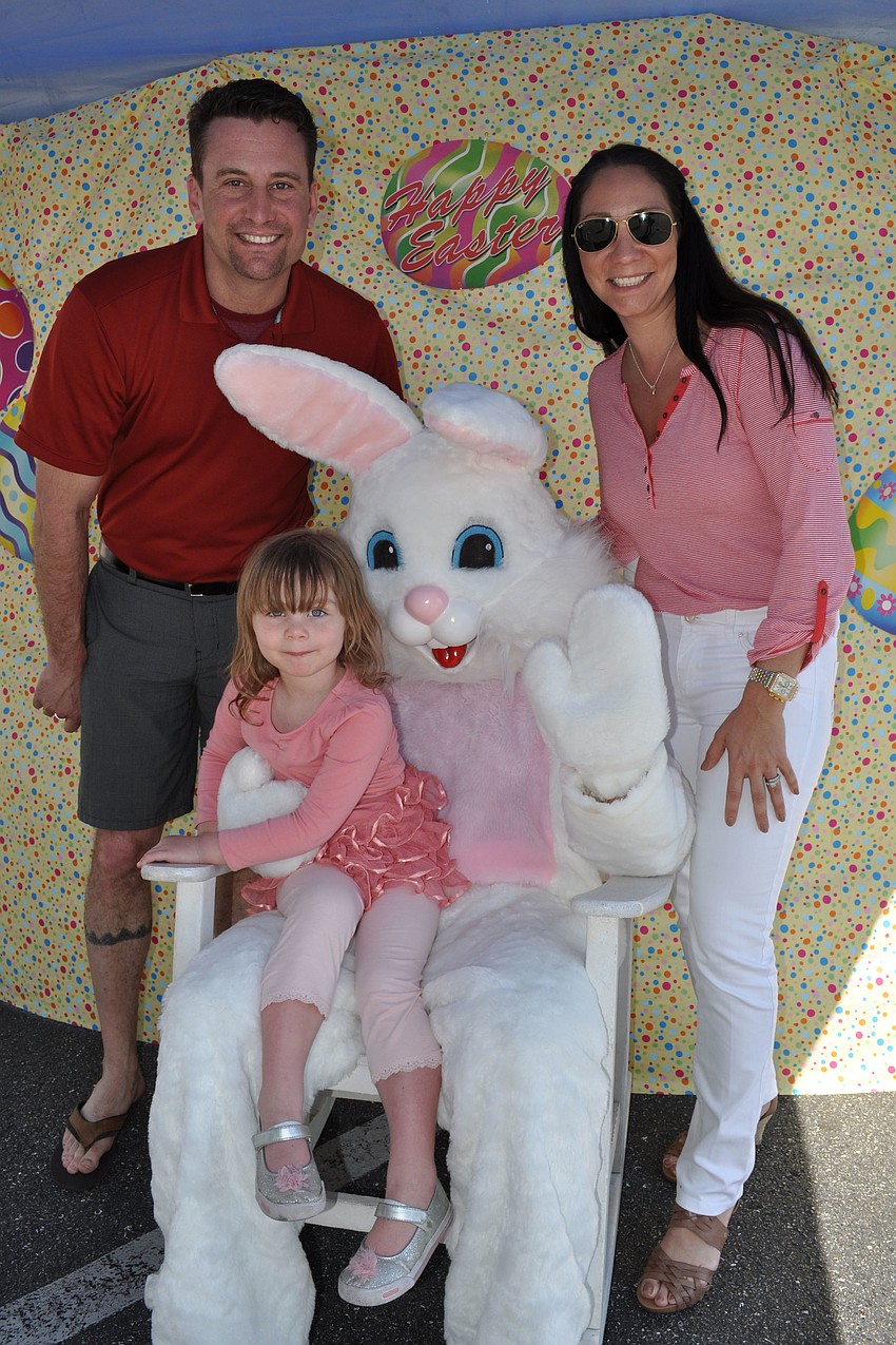 Stephen, Mia and Allison Tolba made sure to visit the Easter Bunny.