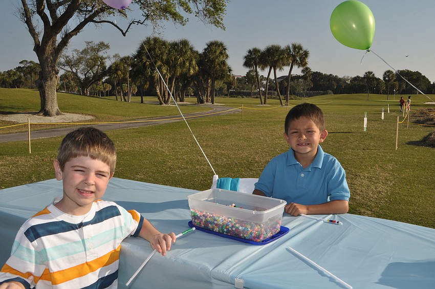 Vaughn Schwietert, 6, and Eli McKinney, 8