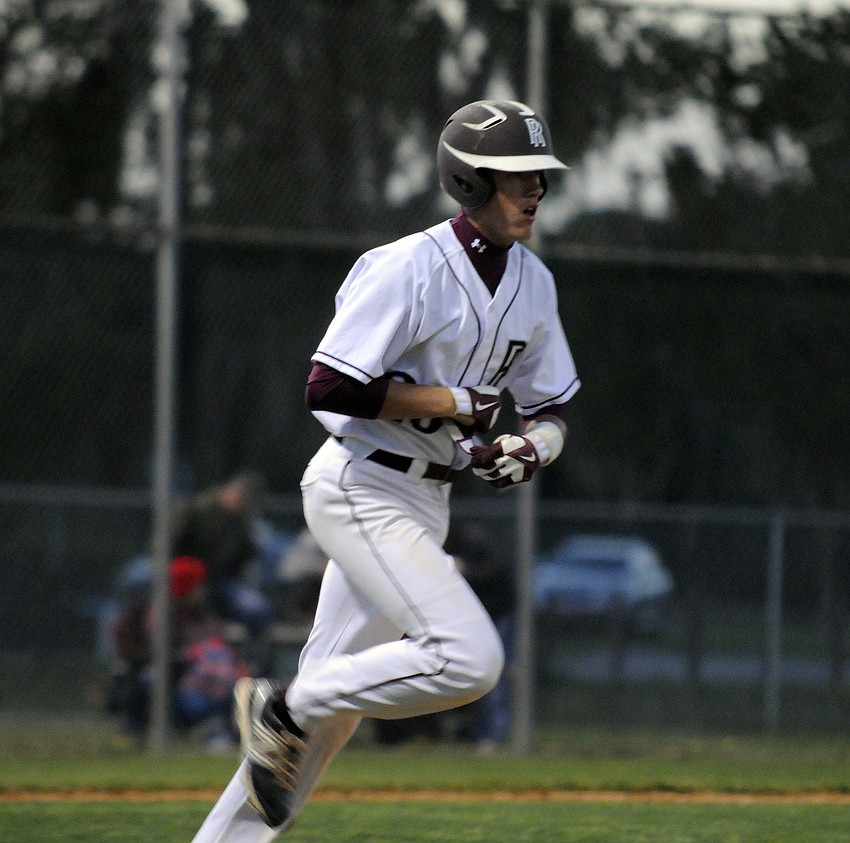 Riverview senior Alex Detweiler drew a walk in the Rams tournament opener versus Gulliver Prep.