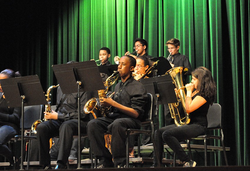 The panel of judges commended Booker Junior High Schoolâ€™s horn section.