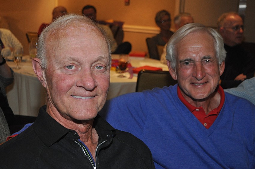 Gene Enlow and Mel Taub at the Longboat Key Club Super Bowl party