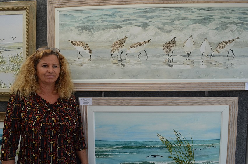 Sandra Galloway paints watercolor paintings.