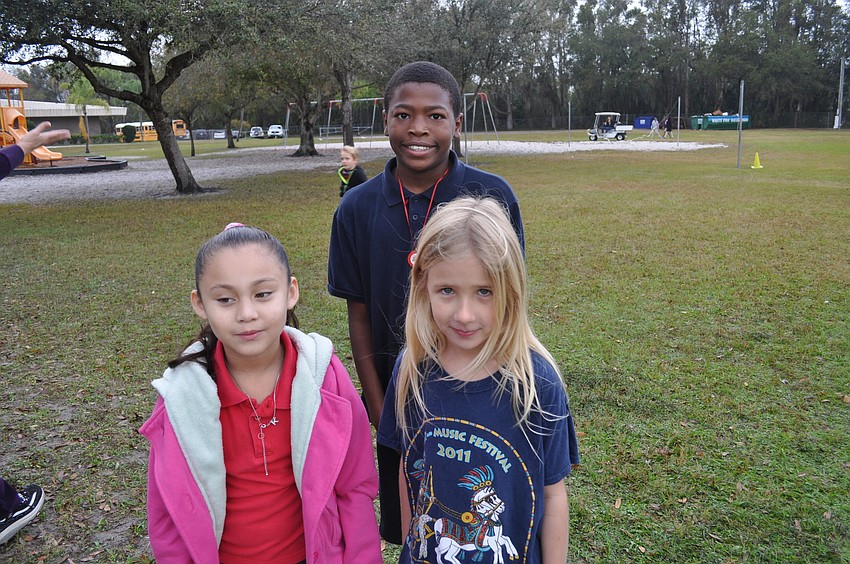 Keyla Silva, Julia Price and Jayden Cray