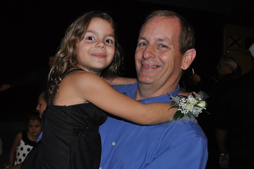 Grace Bondurant enjoyed the night with her father, Jay.