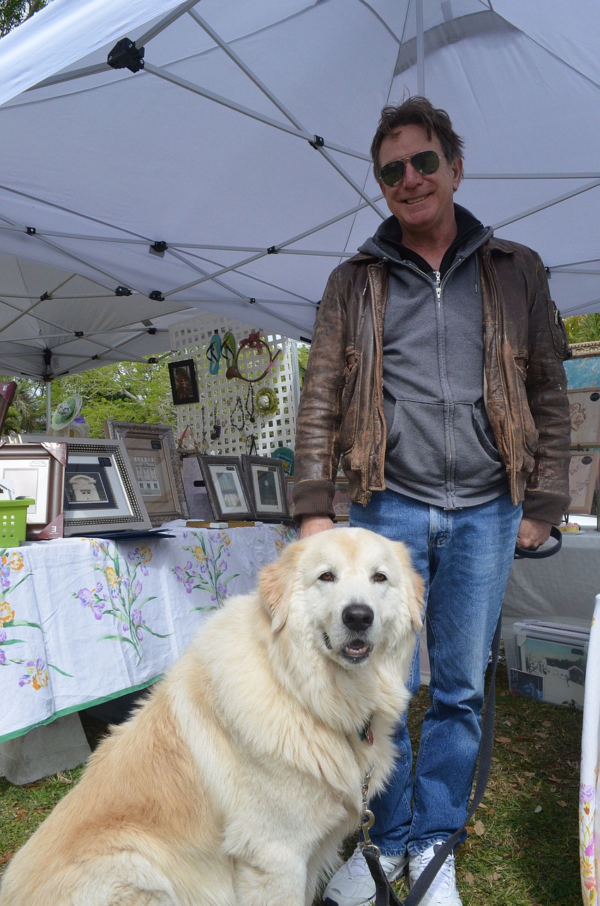 Jonathan Pettus strolled through the park with his maremma, or Italian sheep dog, Buca.