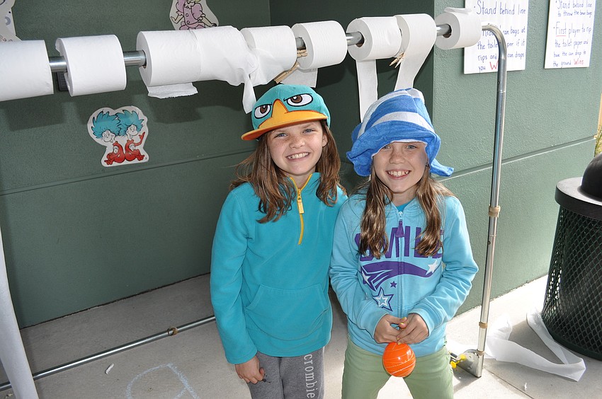Maddy Kahler and Lauren Ford played the Dr. Seuss Toilet Paper Tear.
