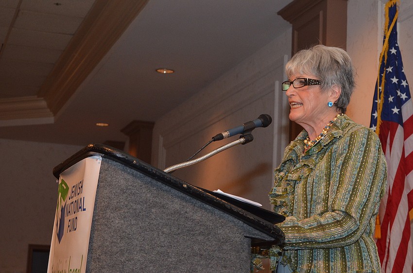 Edie Chaifetz spoke about the history of the Jewish National Fund.