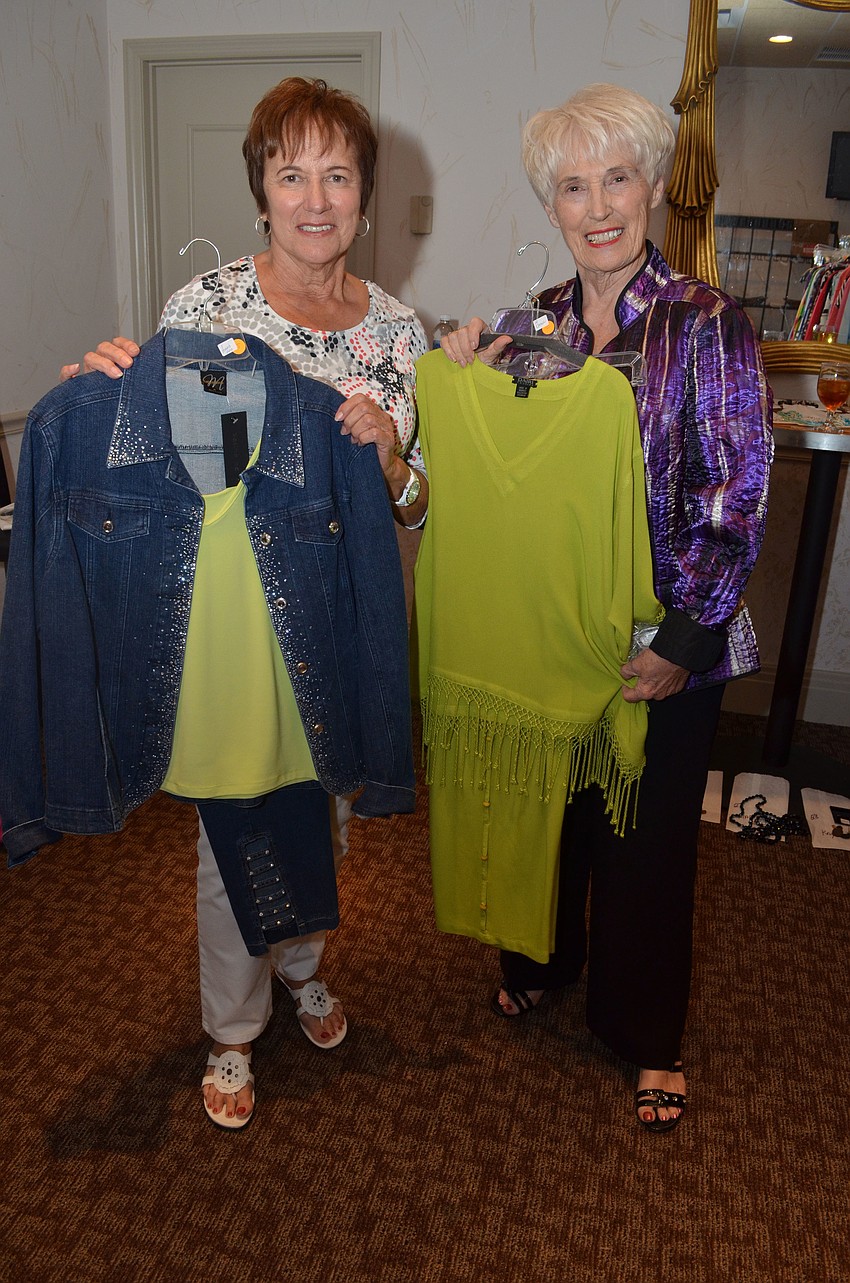 Models Maryann Jones and Carol Goodwin show off the clothing from A-Tu.