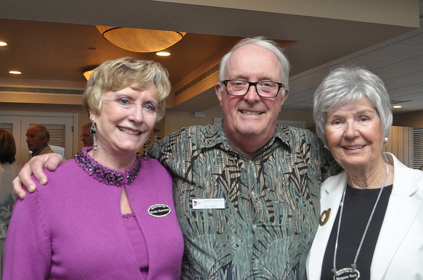 Sarasota Yacht Club bowlers, Bobbie Hamman with Ron and Margaret Ward