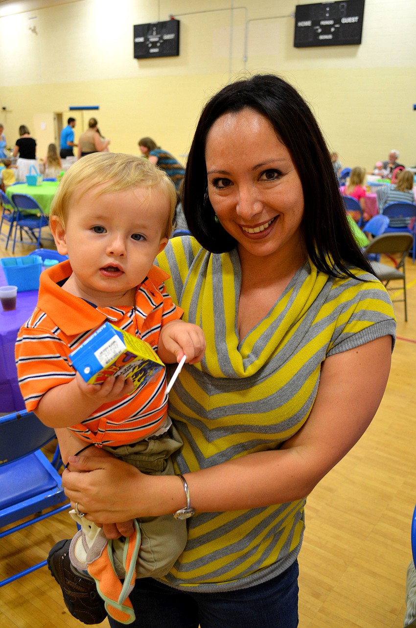 Maria Dukes and her son, Mason