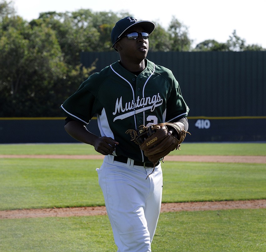 Sophomore Cameron Pearcey had two hits and scored a pair of runs in the Mustangs 15-8 victory over Dade Christian March 26.