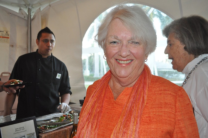 Nancy Whitacre wore a special dress, custom made in Italy, for the fashion show.