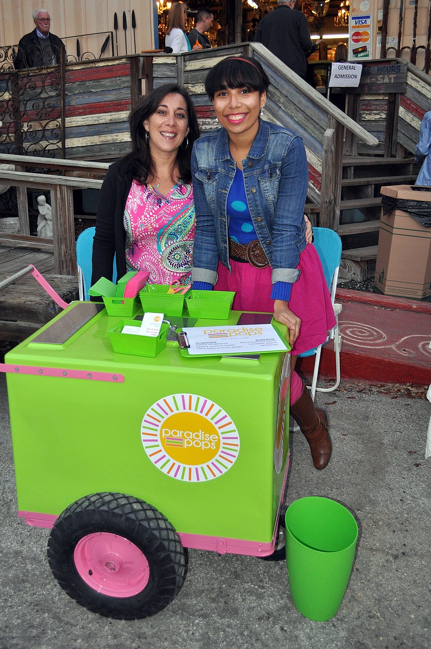 Linda Benjamin and her daughter, Cassie, had fun selling their Paradise Pops.
