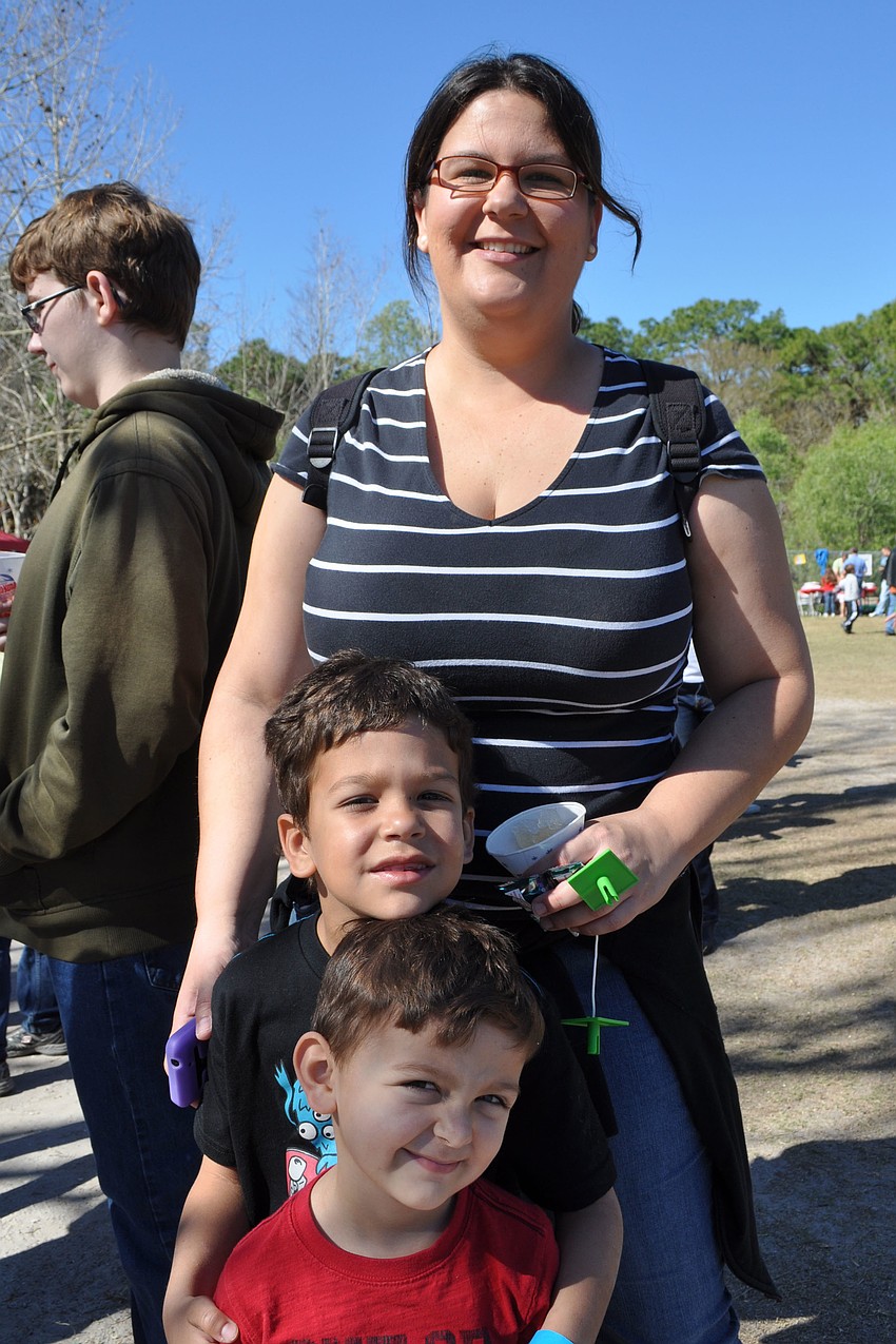 Astryd Ghysbrecht brought her sons, Sebastian and Isaac Ayala.