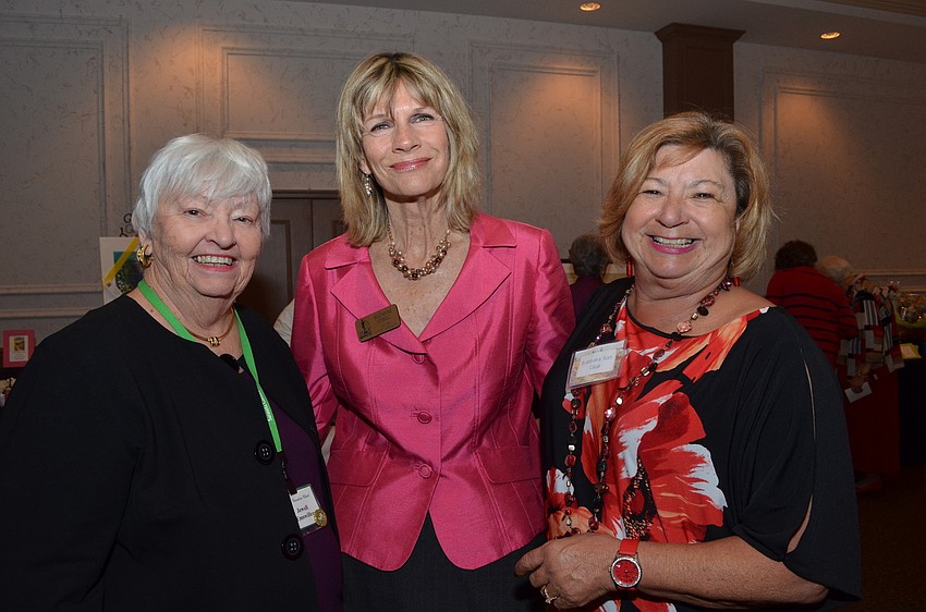 President of the Sarasota Garden Club Jewell Emswiller, Mayor Suzanne Atwell and Chairwoman Barbara Rao