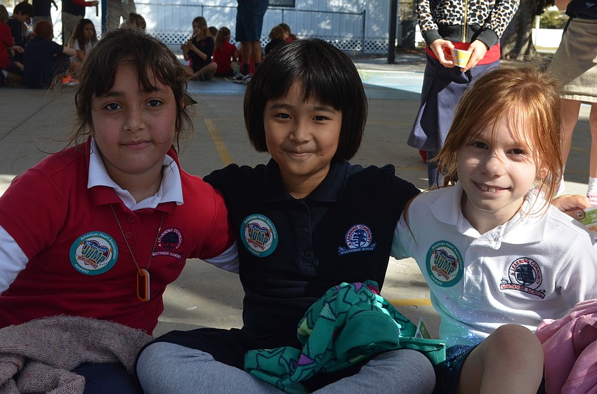Sophia Famiglio, Angela Huang and Hannah Garcia