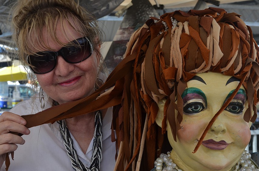 Yeonne Hollingworth makes jewelry with porcelain faces and jewels that range from 50 to 100 years old.