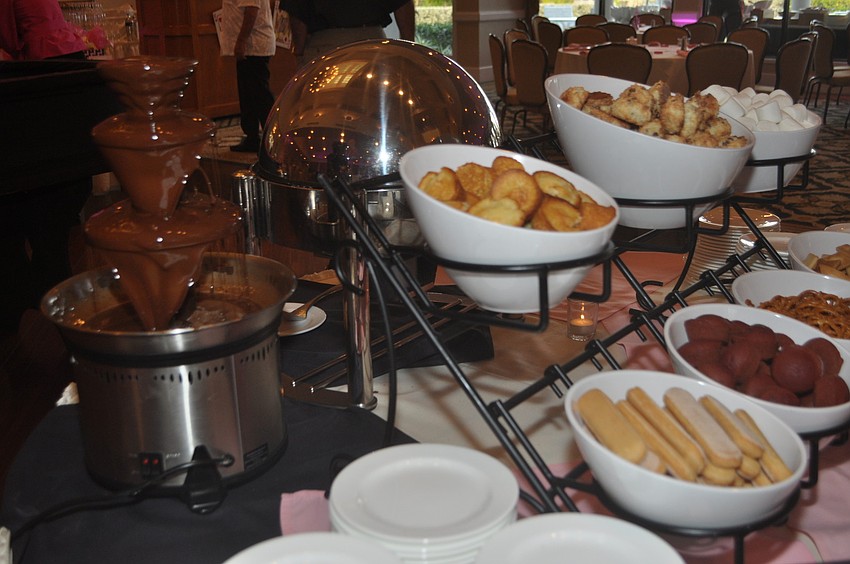 Casino Night included a chocolate fountain.