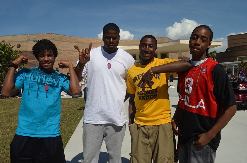 Students Rashad Jones, Eric Mayes, Michael Jones and Byron Hudson