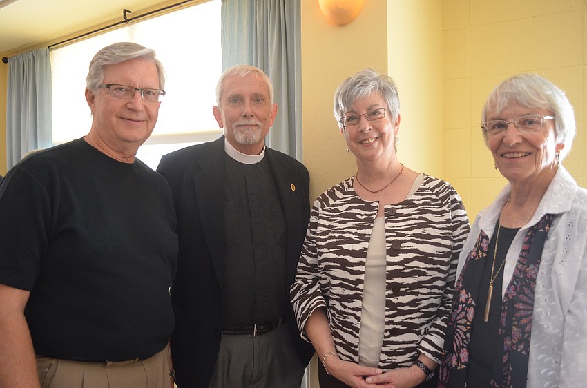 Wesley Wasdyke, former rector Ted Copeland, Cindy Wasdyke and Sandy Wilbur