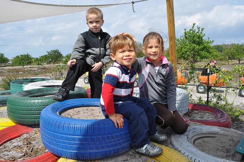 Caden Lloyd and Donegan and Madison Mcquoy played on tires.