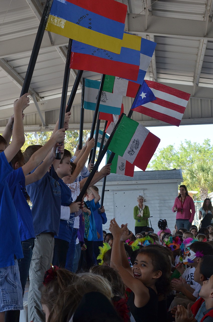 Students at Bay Haven performed dances of Latin countries at the end of the day.