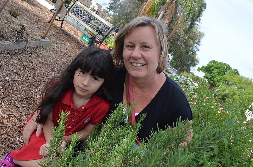 Mirah Weiss and kindergarten teacher Shonna Brady